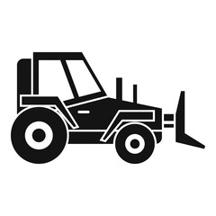 Fototapeta na wymiar Digger bulldozer icon. Simple illustration of digger bulldozer vector icon for web design isolated on white background