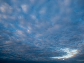 Sky with clouds in the evening