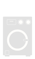 Grafik einer Waschmaschine von vorne