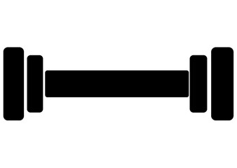 Barbell, Dumbell Gym Icon Vector.