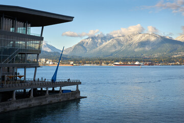 North Vancouver Burrard Inlet Fresh Snow. 
