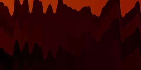 Dark Orange vector background with lines.