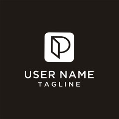 Letter p logo, letter p logo design vector illustration, letter p logo design template vector stock illustration