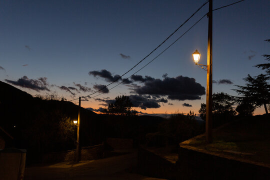 Village at night