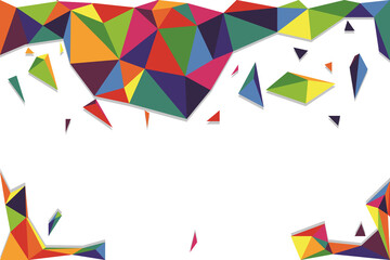 Abstract geometric low polygon background can use insert text in space vector art illustration.