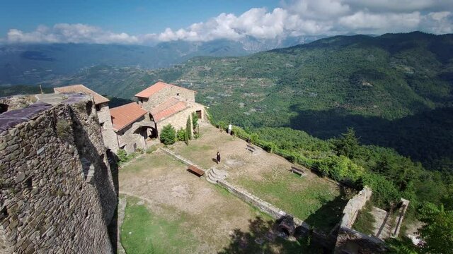 Bajardo, medieval hilltop village in the Ligurian Alps, inland Liguria, Italy