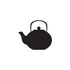 Tea pot icon logo design template