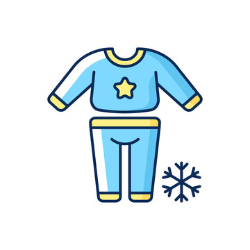 blue pajamas set with star and snowflake clip art preview