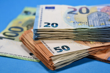 Obraz na płótnie Canvas euro argent BCE banque bancaire billet épargne coupure