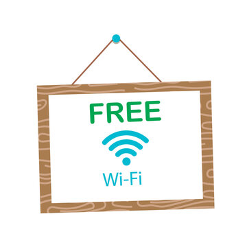 free wifi frame photo  vector illustrations