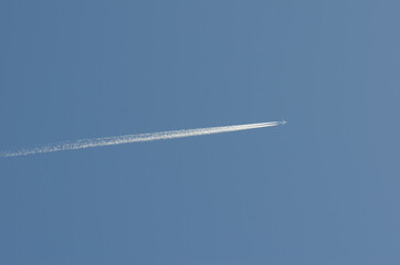 Plane flying over the island of Gran Canaria. Canary Islands. Spain.