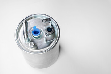 new diesel fuel filter covered with dust in storage warehouse