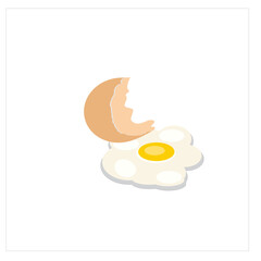 Chicken egg icon logo vector illustration