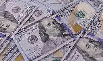 Background of one hundred dollar 