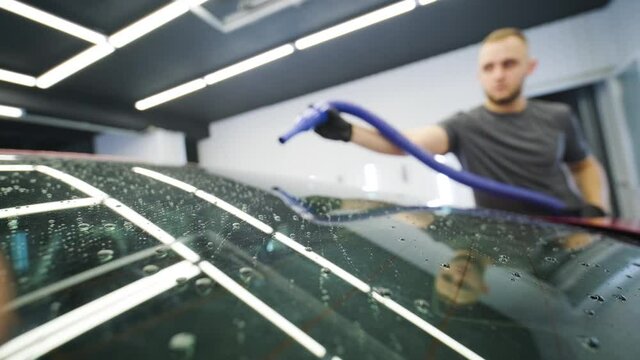 Car washing cleaning,Cleaning car using Blowers electric