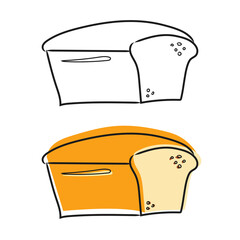 Bread doodle. Vector hand drawn sketch illustration.