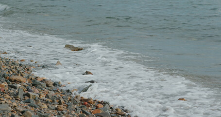 Big sea wave at shore