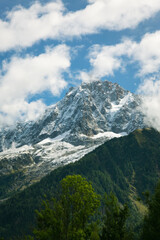 European mountains Mont Blanc, France. Near the town of Chamonix, Haute-Savoie.