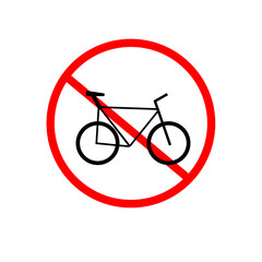 Travel Ban. No travel. by cycle icon illustration