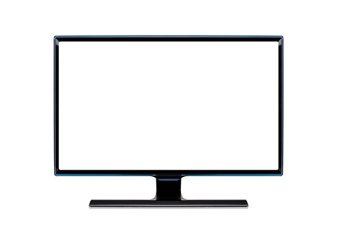 Computer monitor or TV set isolated on white background.