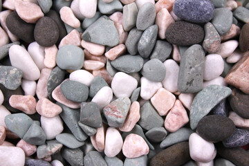 Background from multicolored small pebbles