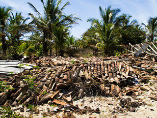 destroyed houses