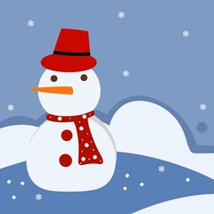 snowman in the snow