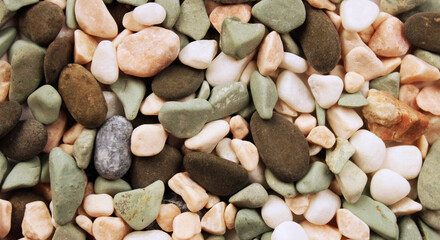 Background from multicolored small pebbles