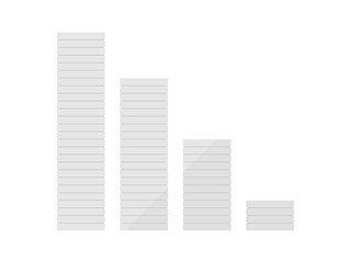 積み上げられたシルバーコインのイラスト