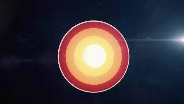 One Half of Planet Earth Revealing the Crust, Mantle and Core