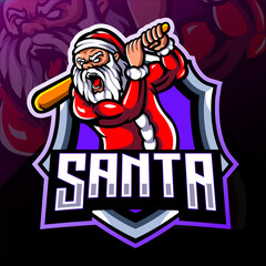 Fototapeta na wymiar Santa claus mascot. esport logo design