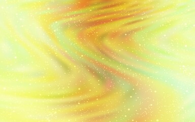 Light Green, Yellow vector background with astronomical stars.
