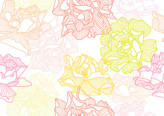 Seamless pattern with roses.