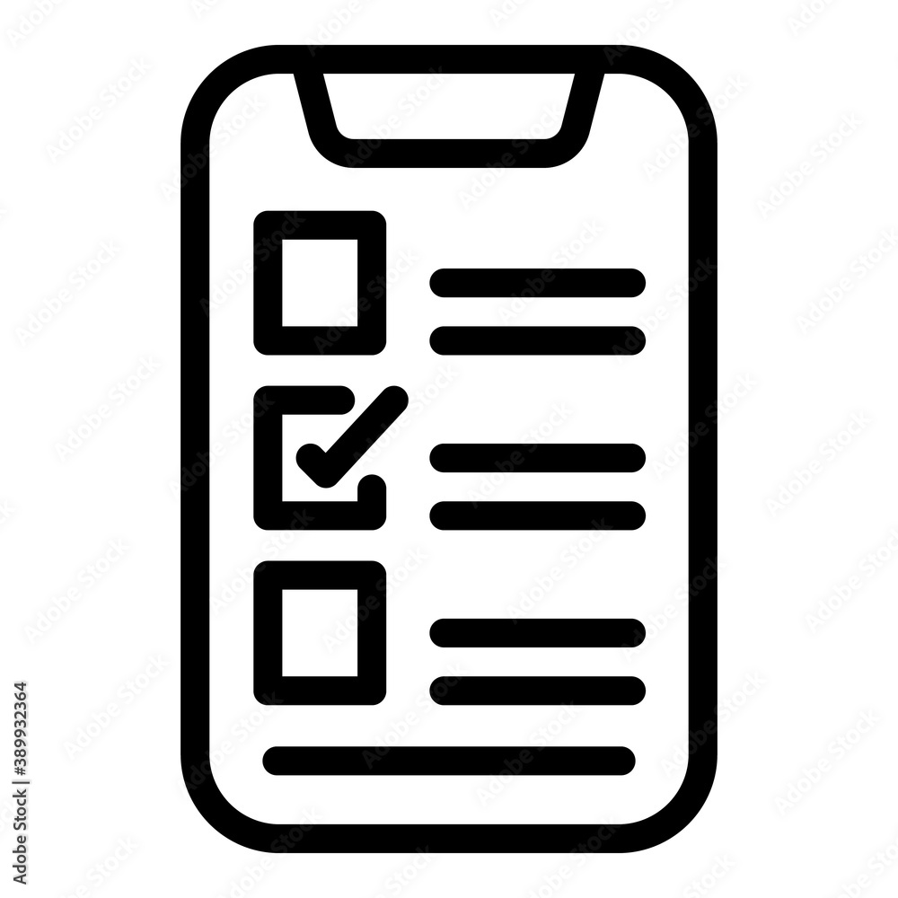 Poster phone assignment icon. outline phone assignment vector icon for web design isolated on white backgro