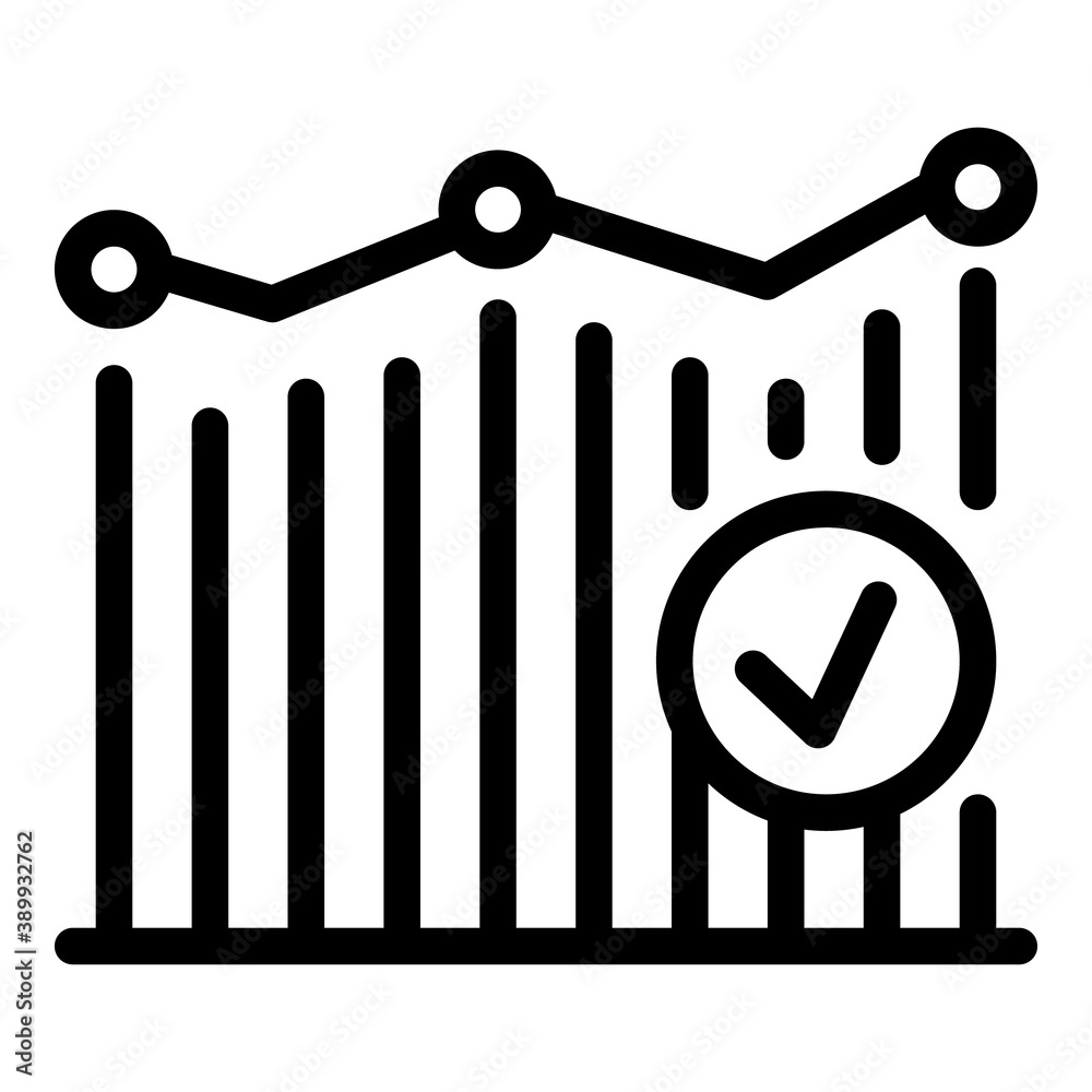 Poster analytics icon. outline analytics vector icon for web design isolated on white background