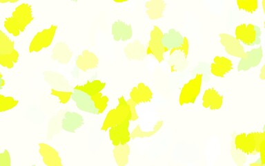 Light Green, Yellow vector backdrop with memphis shapes.