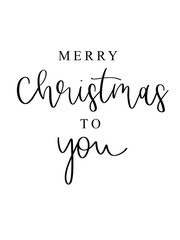 Merry Christmas to you handlettering typo font greetings xmas 