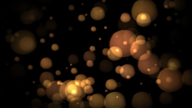 Abstract isolated blurred festive yellow orange lights with bokeh. . Chic holiday concept backdrop with twinkling bright shapes. Blinking Christmas Tree lights