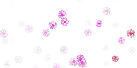 Light pink vector natural backdrop with flowers.