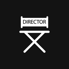 Director white icon in filled, thin line, outline and stroke style. Vector illustration