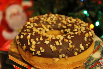 christmas cake with icing