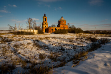 church in the winter