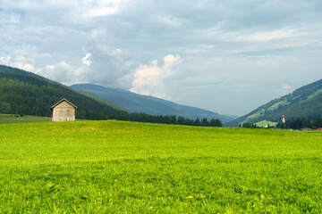 Cycleway of Pusteria valley at summer