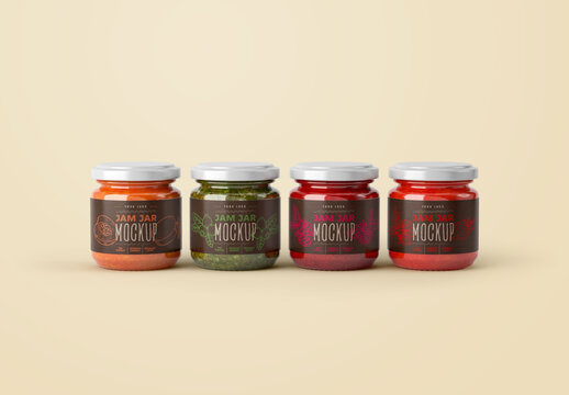 Small Jam Jar Mockup