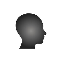 portrait of beautiful man, in profile, isolated outline silhouette vector illustrations