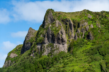 Bordoes Rock on Flores Island, Azores, Portugal, 