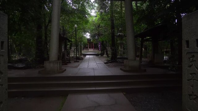 Entrance to a Shinto temple in Tokyo. Most of the time these temples are built in the middle of nature and large trees.