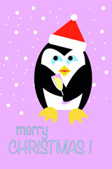 christmas card with snowman