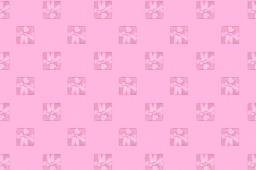 Seamless pattern for gifts.Background on the theme of the holiday and gifts.