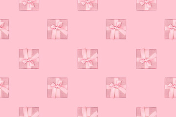 Seamless pattern for gifts.Background on the theme of the holiday and gifts.